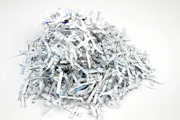 Pile of shredded paper