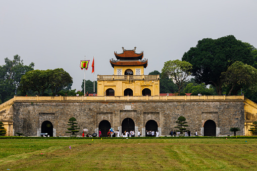 Hanoi, Bac Bo, Vietnam - October 26, 2019: The citadel of Hanoi in Vietnam