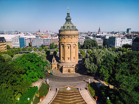 Gediminas Tower aerial view of Vilnius, Lithuania