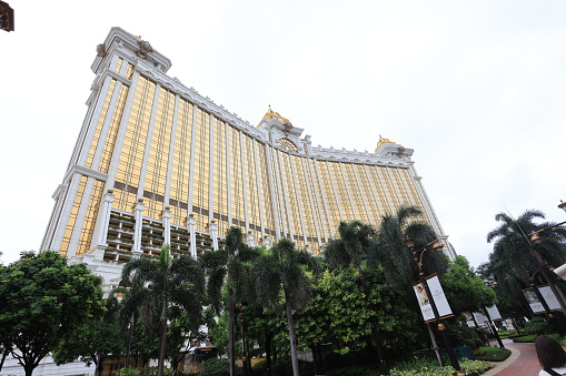 Macau, China July 2 2023: exterior of  Galaxy Macau in Cotai strip which is one of famous Casino and hotel.