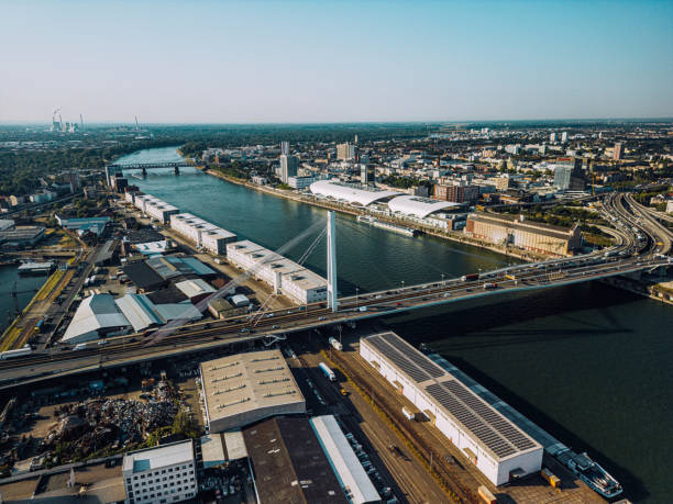 istock Aerial view on a container port with colorful containers 1516184048