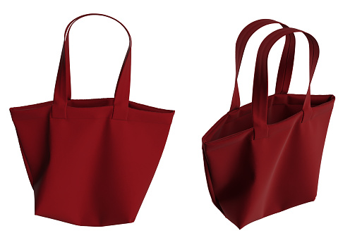 Shopping Bag. Isolated. Red Bag