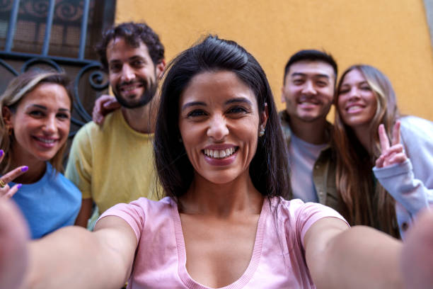 istock Vibrant Multiracial Squad Capturing Urban Joy in City Selfie 1516218004