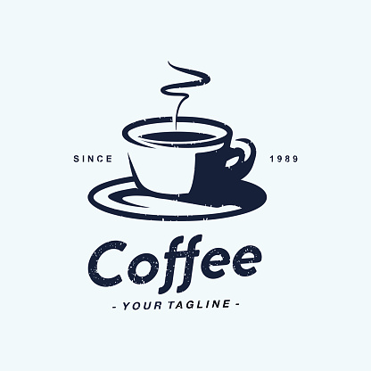 Black Coffee Vector Logo Design Template Idea