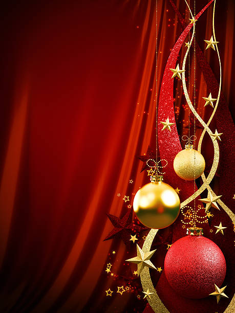 Christmas Red and gold Background stock photo