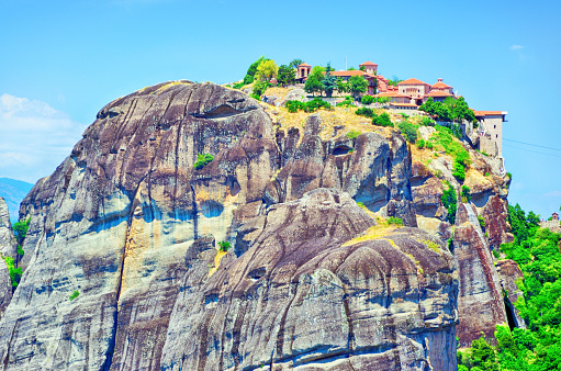 The Holy Monastery of Great Meteoron, is the largest of the monasteries located at Meteora, Greece