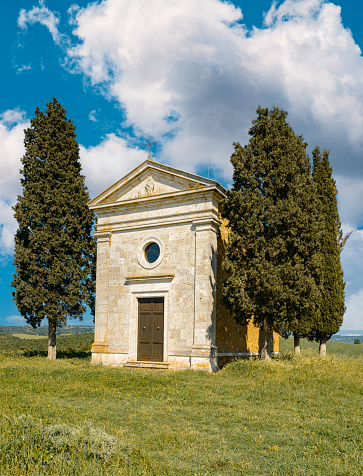 Small chapel in Tuscany - Cappella della Madonna di Vitaleta, San Quirico d'Orcia, Italy
