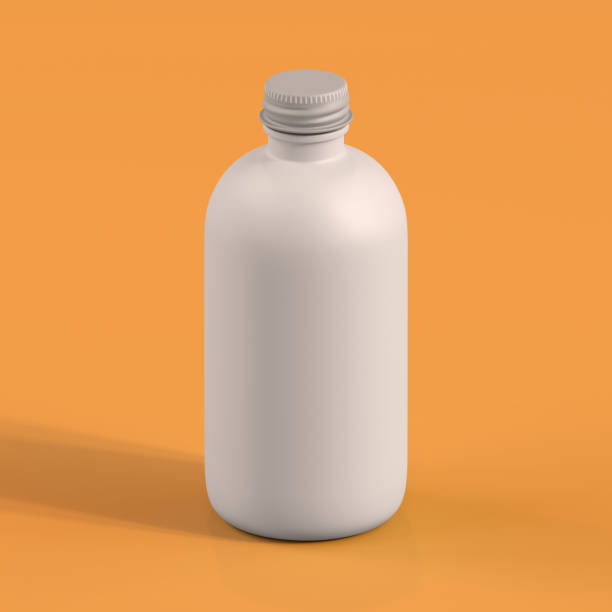 istock Monochrome Bottle on Orange Background, 3d Rendering 1516318803