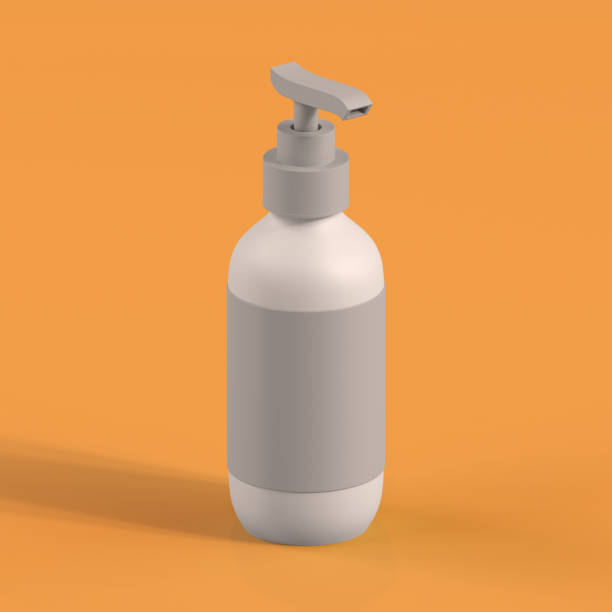 istock Monochrome Bottle on Orange Background, 3d Rendering 1516318895