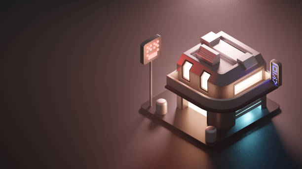 istock 3d render cyberpunk with empty space on the reddish colorful background illustration 1516332465