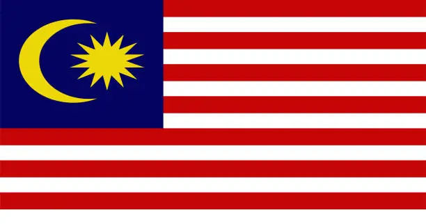 Vector illustration of Malaysia Flag