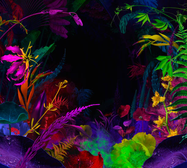 istock Beautiful blossom night jungle garden 1516417540