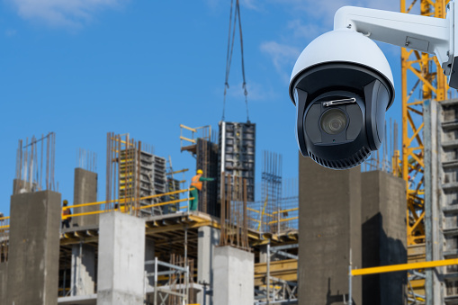 dome type outdoor cctv camera, secure construction site