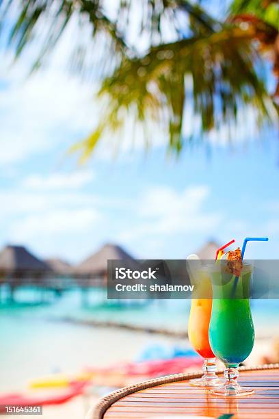 Two Exotic Cocktails Stock Photo - Download Image Now - Alcohol - Drink, Beach, Close-up