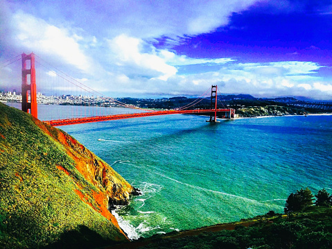 Various aspects and panoramas of San Francisco and California