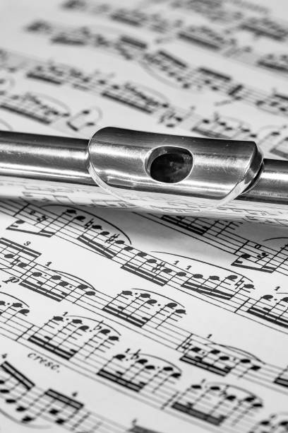 istock Silver Flute Head On A Music Score 1516537249