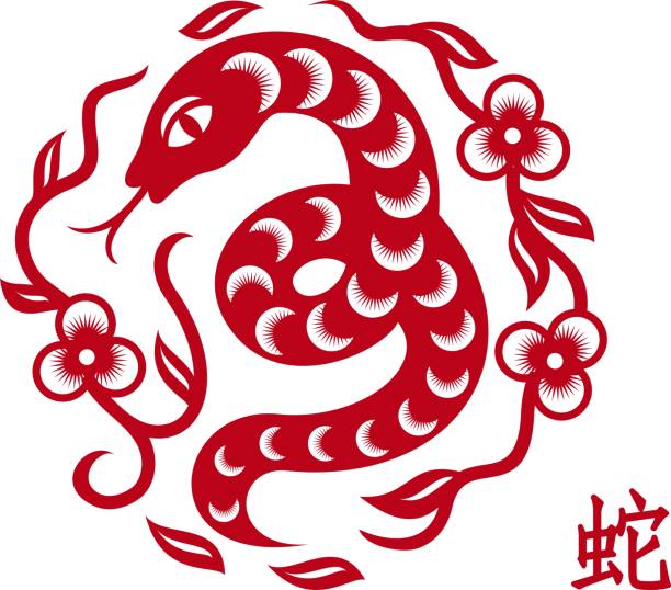 ilustrações de stock, clip art, desenhos animados e ícones de cobra verde cortado símbolo do ano de 2013 - snake 2013 chinese new year year