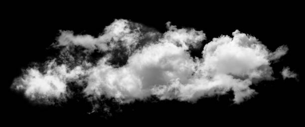 istock White cloud isolated on black background,Textured smoke,brush effect 1516578927