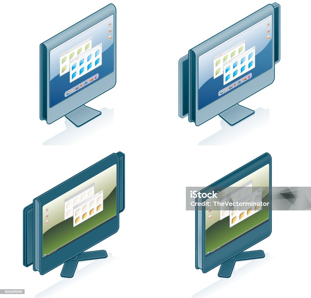 Computer Hardware Icons Set. Design Elements Those icons are specially designed with a web designing in mind. All icons are designed 1:1 size as it shows above and don't need to be resized to achieve  Computer stock vector