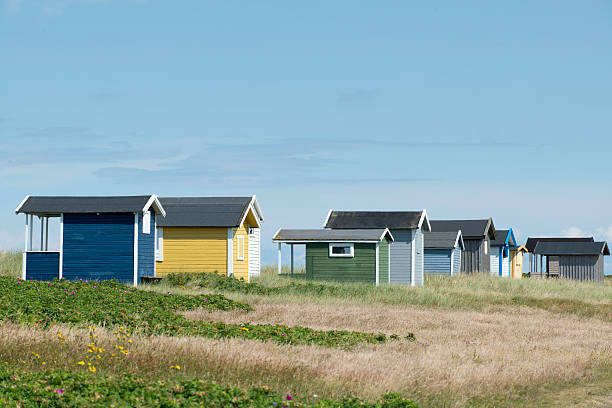 Huts em Falsterbo - fotografia de stock