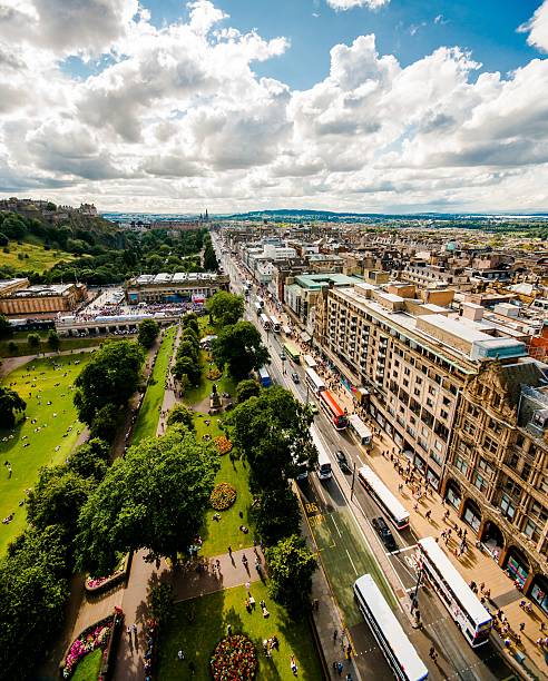 istock Arial view of Princes Street in Edinburgh 151667185