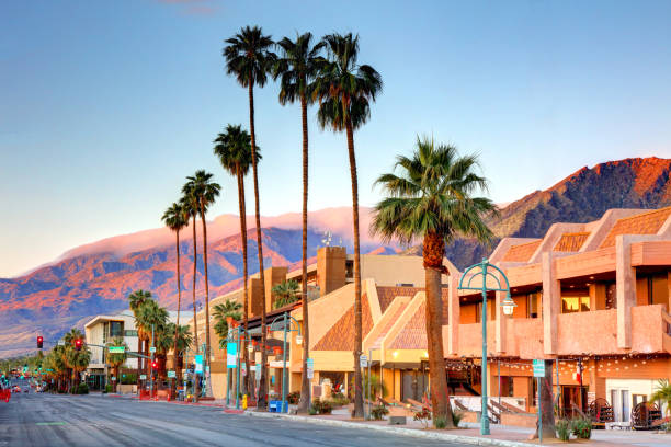 Palm Springs, California Palm Springs is a desert resort city in Riverside County, California, United States palm springs street stock pictures, royalty-free photos & images