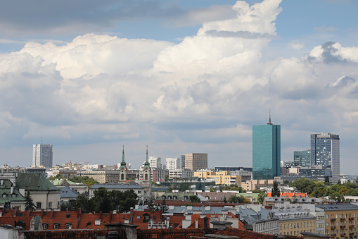Warsaw city skyline cityscape Poland