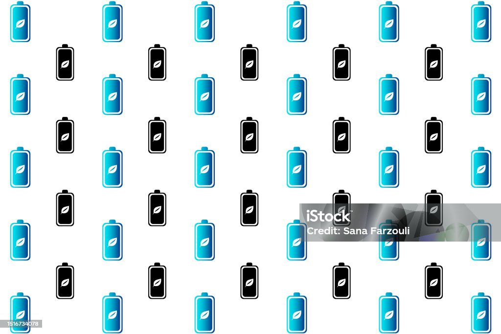 Battery Design Pattern Abstract Eco Battery Pattern Background Stock Illustration - Download ...
