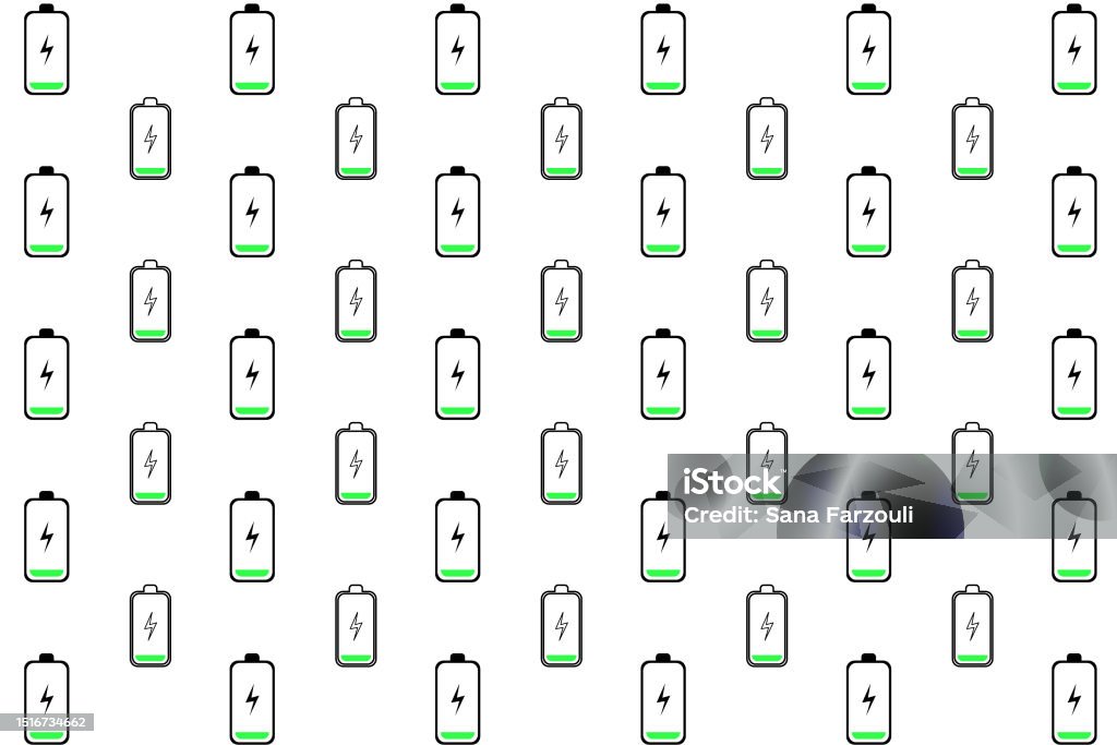Battery Design Pattern Abstract Low Battery Charging Pattern Background Stock Illustration ...