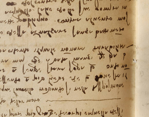 istock Manuscript, drawings, inscriptions by Leonardo Da Vinci in the old book The Codice Sul Volo, by E. Rouveyre , 1893 1516742478