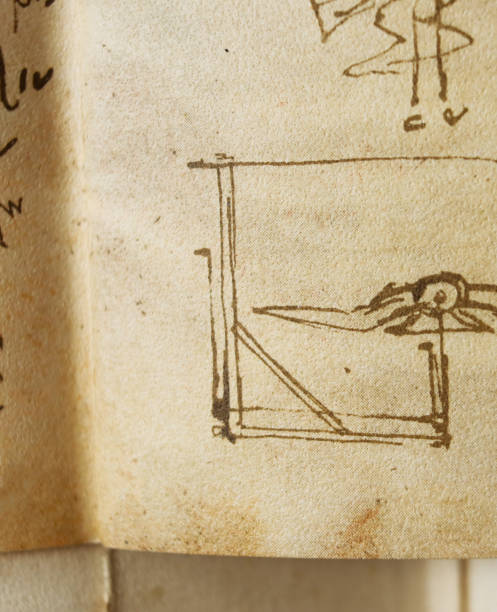 istock Manuscript, drawings, birds by Leonardo Da Vinci in the old book The Codice Sul Volo, by E. Rouveyre , 1893 1516743574