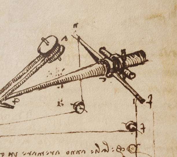 istock Manuscript, drawings, blueprints by Leonardo Da Vinci in the old book The Codice Sul Volo, by E. Rouveyre , 1893 1516744773