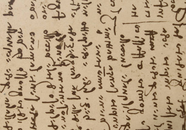 istock Manuscript, drawings, inscriptions by Leonardo Da Vinci in the old book The Codice Sul Volo, by E. Rouveyre , 1893 1516748283