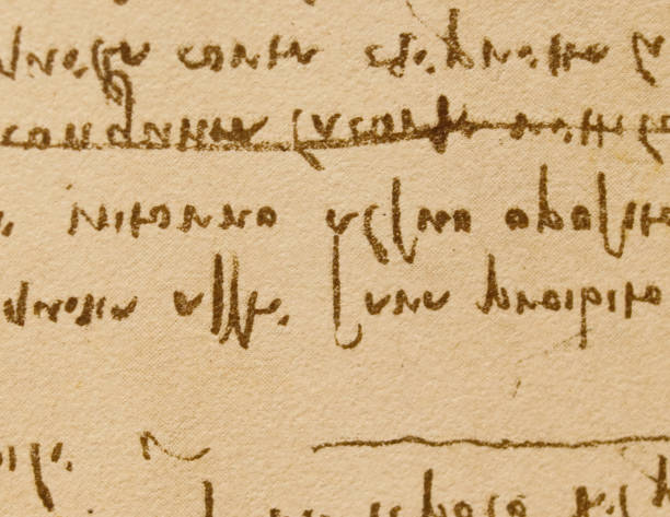 istock Manuscript, drawings, inscriptions by Leonardo Da Vinci in the old book The Codice Sul Volo, by E. Rouveyre , 1893 1516748874
