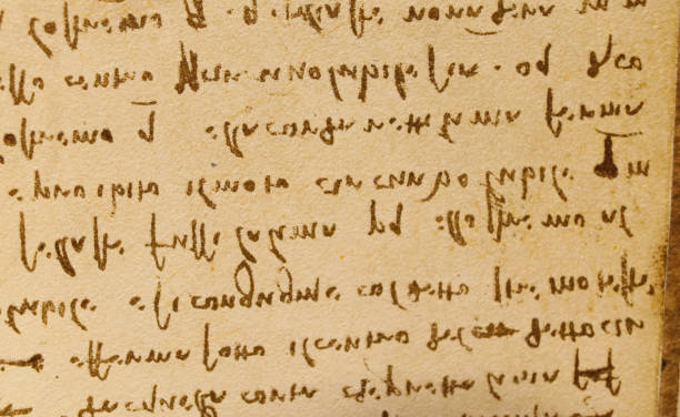 istock Manuscript, drawings, inscriptions by Leonardo Da Vinci in the old book The Codice Sul Volo, by E. Rouveyre , 1893 1516748912