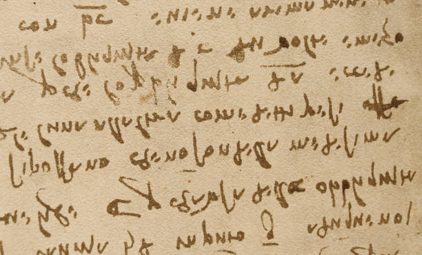 istock Manuscript, drawings, inscriptions by Leonardo Da Vinci in the old book The Codice Sul Volo, by E. Rouveyre , 1893 1516749486