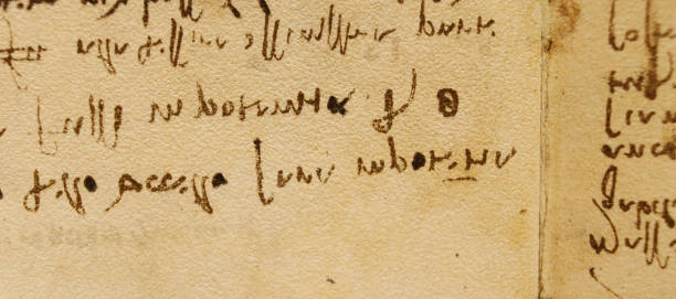istock Manuscript, drawings, inscriptions by Leonardo Da Vinci in the old book The Codice Sul Volo, by E. Rouveyre , 1893 1516750013