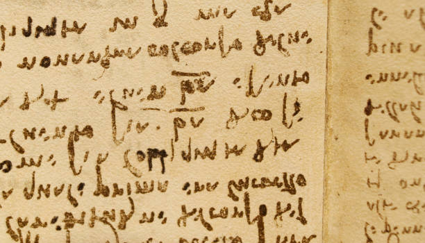 istock Manuscript, drawings, inscriptions by Leonardo Da Vinci in the old book The Codice Sul Volo, by E. Rouveyre , 1893 1516750021