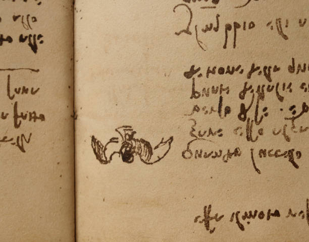istock Manuscript, drawings, blueprints, bird by Leonardo Da Vinci in the old book The Codice Sul Volo, by E. Rouveyre , 1893 1516750023
