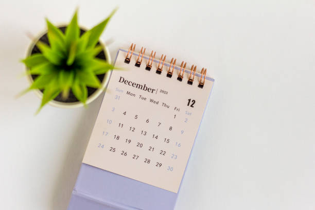 istock Desktop calendar for December 2023 .Calendar for planning every day. 1516750029