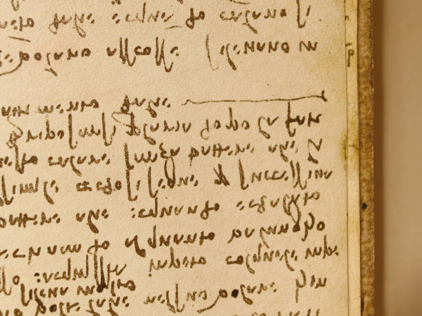 istock Manuscript, drawings, inscriptions by Leonardo Da Vinci in the old book The Codice Sul Volo, by E. Rouveyre , 1922 1516750039