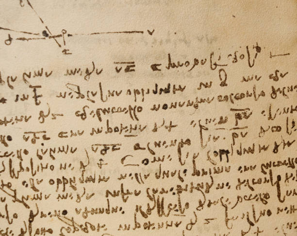 istock Manuscript, drawings, inscriptions by Leonardo Da Vinci in the old book The Codice Sul Volo, by E. Rouveyre , 1893 1516750040