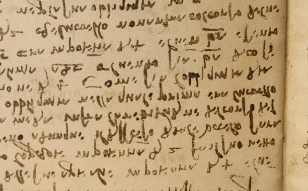 istock Manuscript, drawings, inscriptions by Leonardo Da Vinci in the old book The Codice Sul Volo, by E. Rouveyre , 1893 1516750560