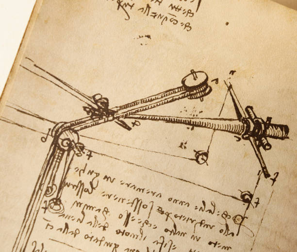 istock Manuscript, drawings, blueprints by Leonardo Da Vinci in the old book The Codice Sul Volo, by E. Rouveyre , 1893 1516751689