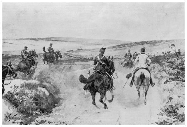 istock Antique image from British magazine: Military manoeuvres, Wilts and Dorset 1516782169