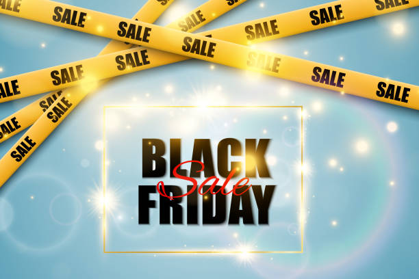 istock Illustration of black friday sale banner on background.Advertising template. 1516791639