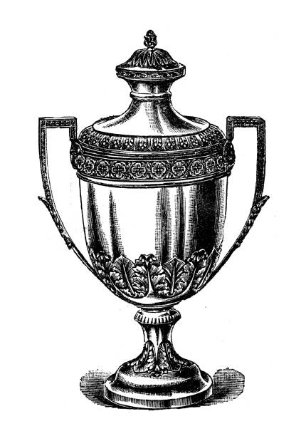 istock Antique image from British magazine: Silver Cup, presented to Lord Leigh for his Golden Wedding 1516797893