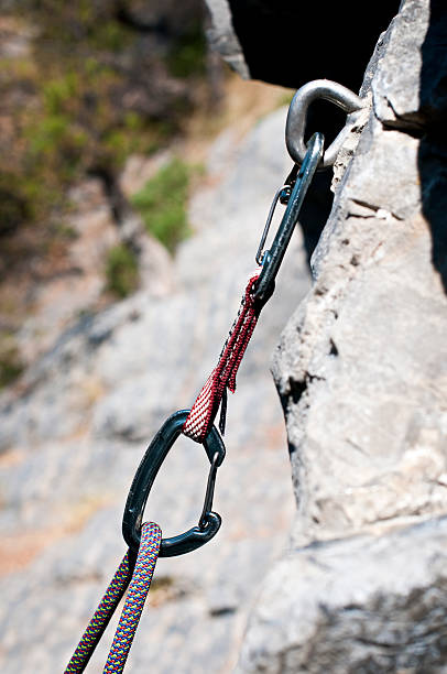 istock Carabiner and climbing rope 151680277