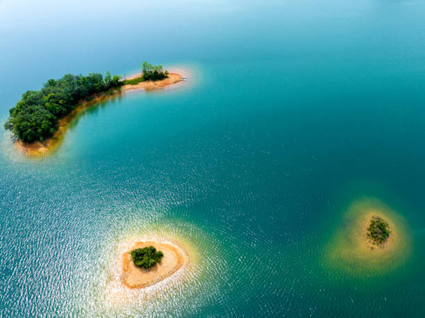 istock Aerial top down view over blue sea 1516831490