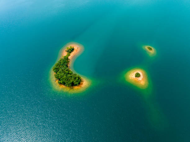 istock Aerial top down view over blue sea 1516837024